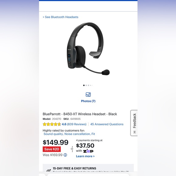 New Blue parrot headset - Picture 2 of 2